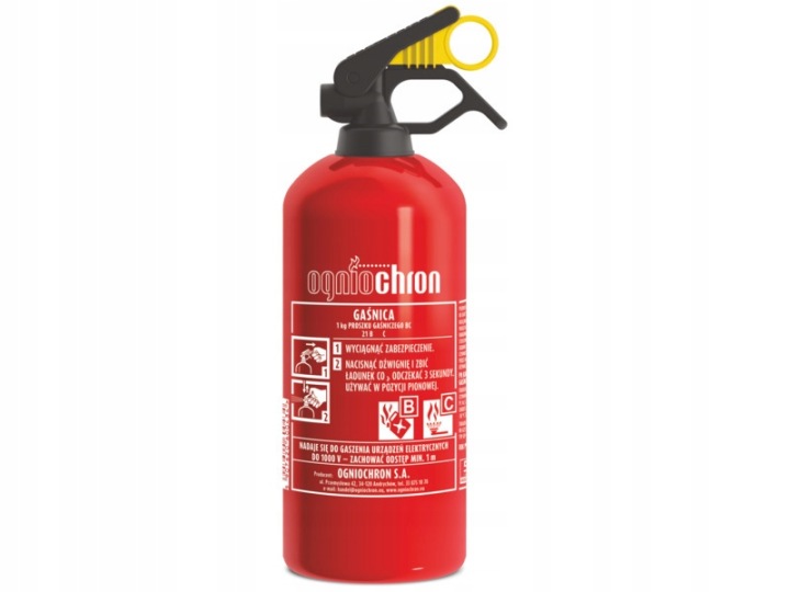 Hasiaci prístroj do auta 1 kg OGNIOCHRON GP-1Z BC | práškový hasiaci prístroj BC